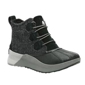 Sorel Womens Out 'N About III Duck Boot US 6.5 EU 37.5 Black Waterproof GUC